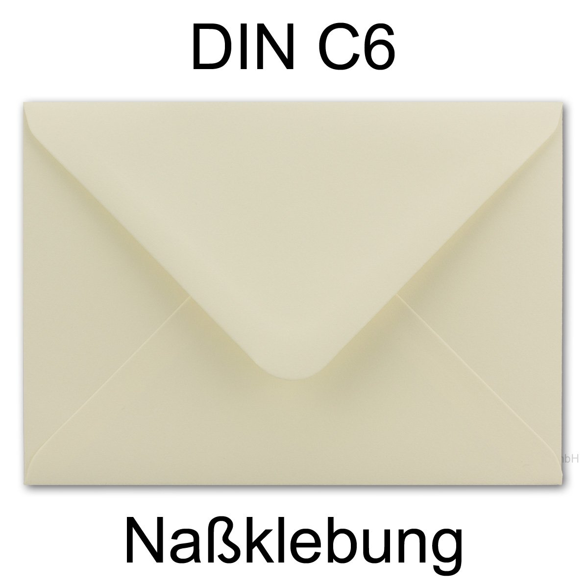 700 x koperty DIN C6 – 11,4 x 16,2 cm – z klejeniem na mokro – kolor: kremowy – gramatura: 100 g/m² – marka: NEUSER PAPIER