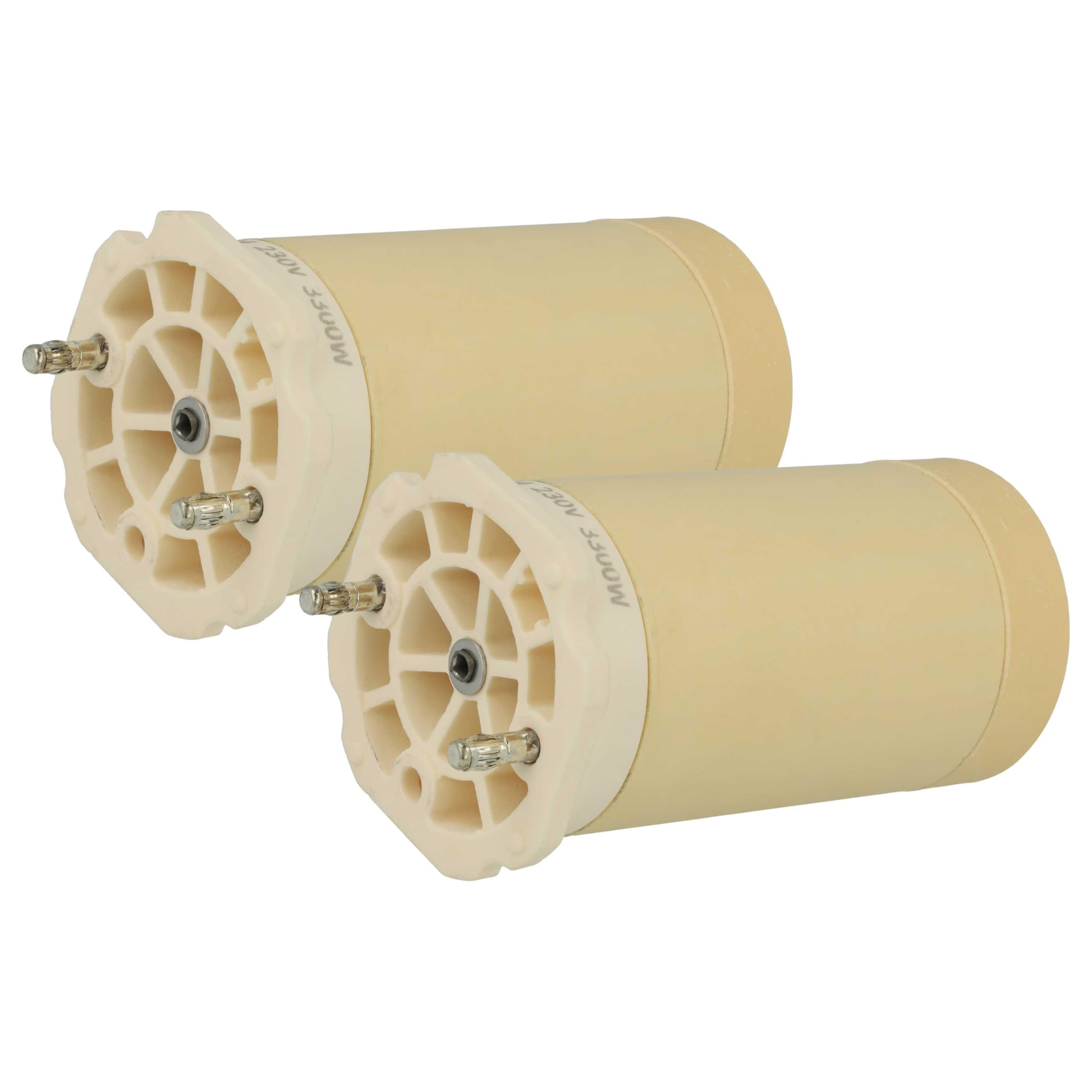 vhbw 2 x element grzejny kompatybilny z Leister Weldplast 600, Mistral 6 System pistolet spawalniczy na gorące powietrze - 3300 W, ceramiczny rdzeń grzewczy, 4,4 x 8,6 cm