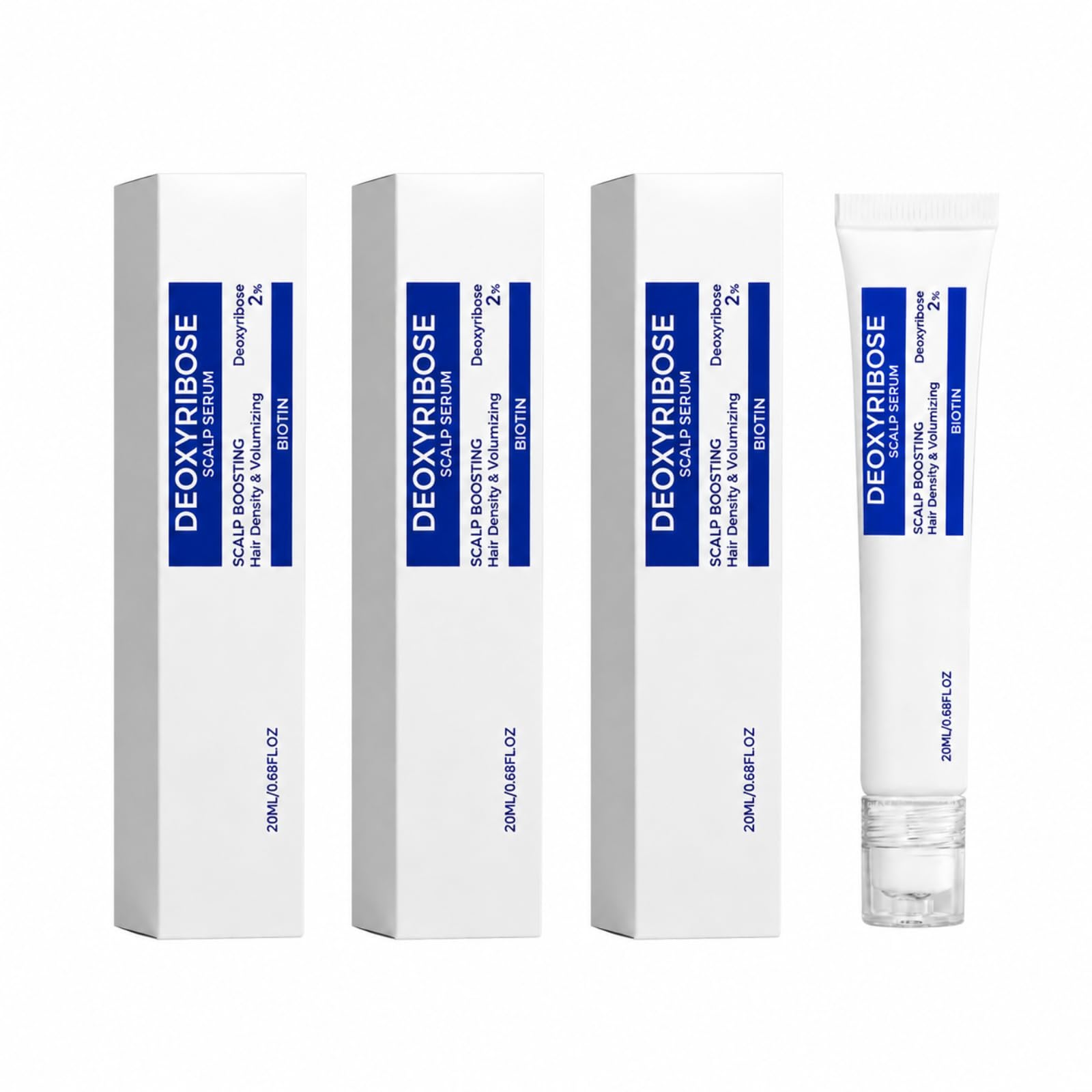 2% deoxyribose Roll-On Scalp Serum, pielęgnacja gęstości włosów dla mężczyzn i kobiet, 20 ml