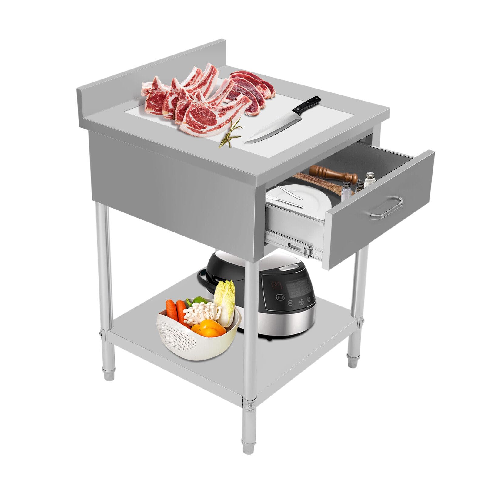 Stainless Steel Kitchen Prep Table, 24