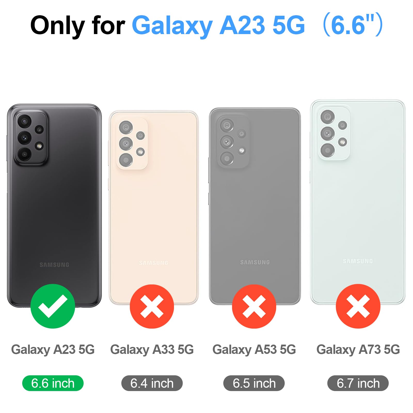 Antsturdy Samsung Galaxy A23 5G Wallet case with Card Holder for Women Men,Galaxy A23 4G Phone case RFID Blocking PU Leather Flip Shockproof Cover with Strap Zipper Credit Card Slots,Purple Blue