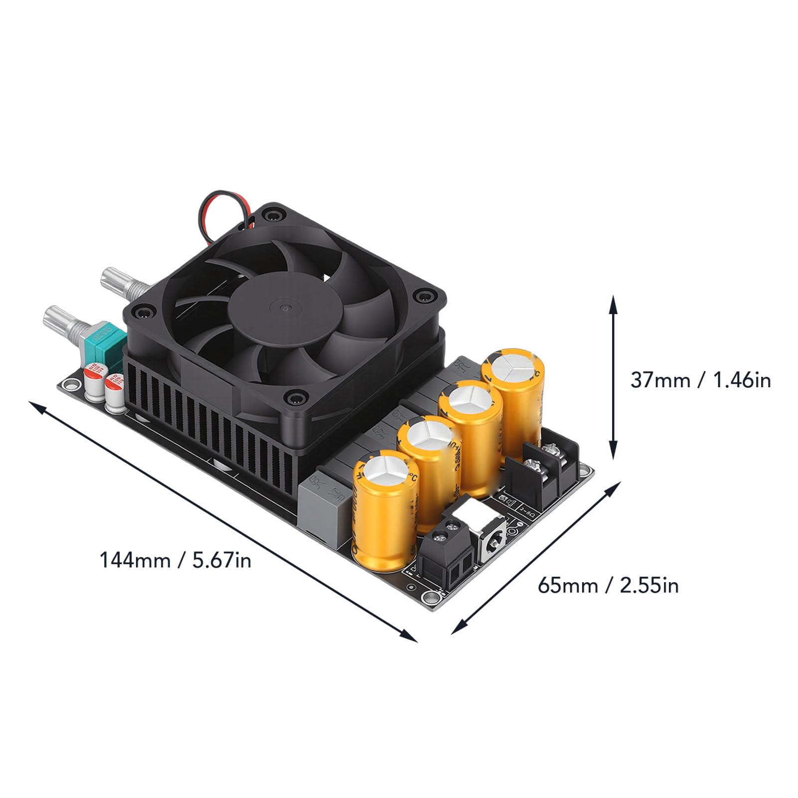 SEAFRONT Carte D'amplificateur Caisson de Basses Actif 600 W Filtre Passe-Bas Caisson de Basses Monocanal Alimenté Clarté et stabilité Audio de qualité Supérieure pour Les Amateurs de