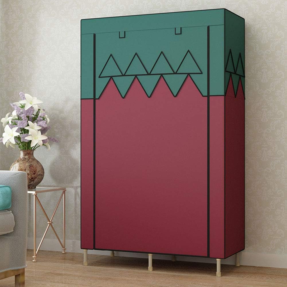 Wardrobe Closet Portable, with Zipper Clothes Closet Waterproof Steel Pipe Wardrobe Storage with Non-Woven Fabric Wardrobe Fabric Cabinet,Style 3_85x50x190cm/33x19x74in