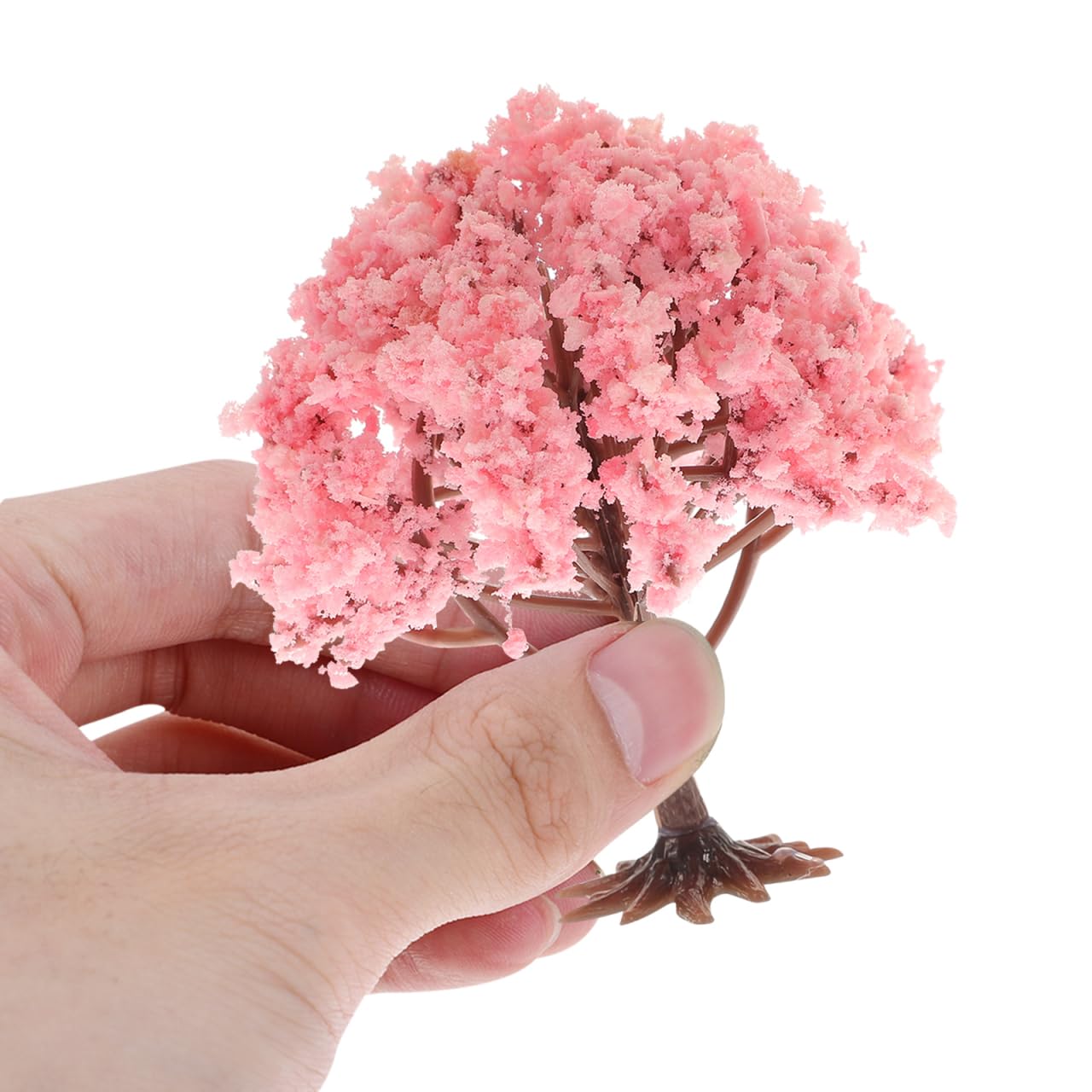 Angoily Arbre Miniature Simulé Blanc 8X7X7 Cm pour Maquettes Et Décorations Plante Artificielle Extérieur pour Paysage Et Jeux Créatifs