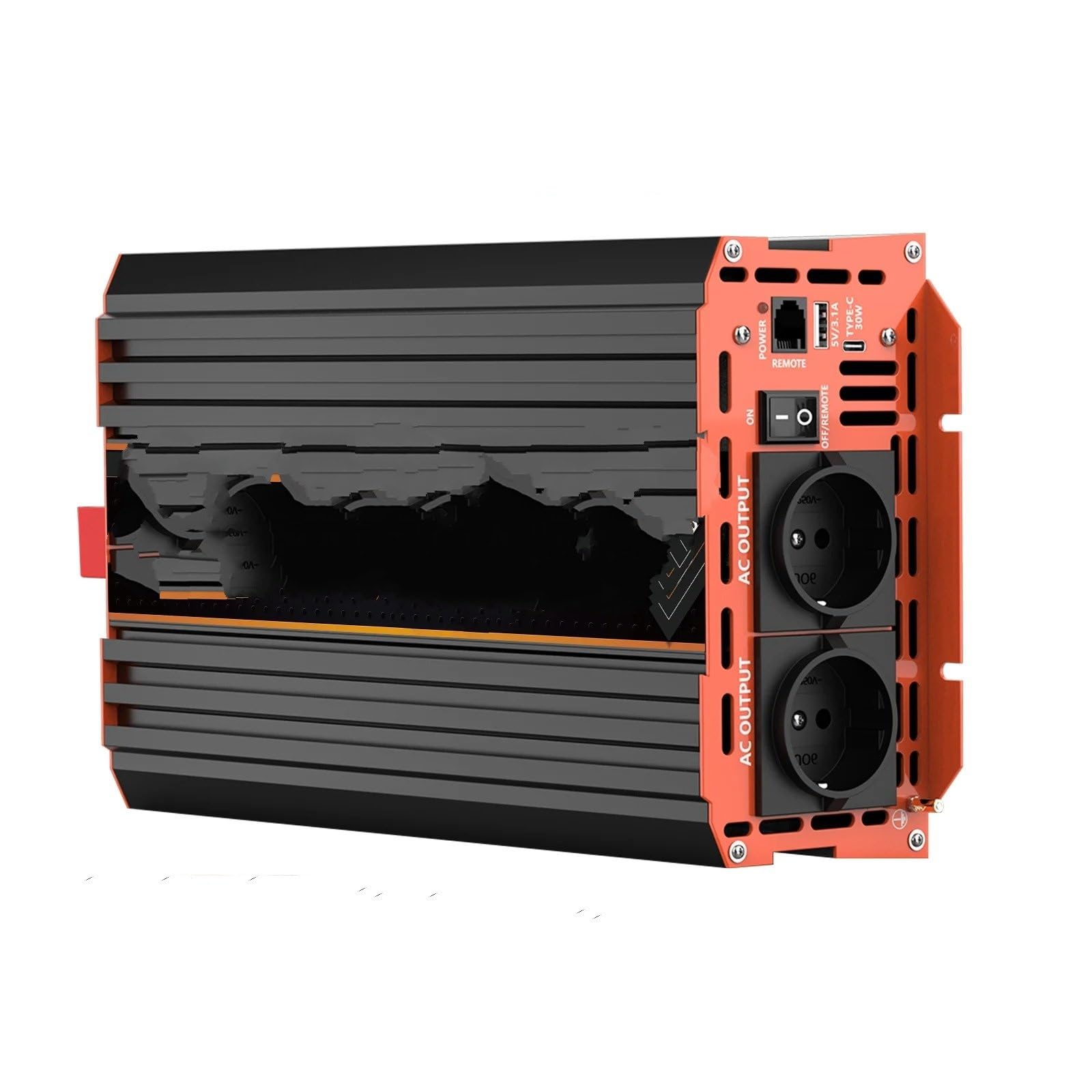 Invertitori di corrente per veicoli 3000W 7000W Inverter Potenza Onda Sinusoidale Pura DC 12V 24V A AC 220V Per Veicoli Camper Barca Con Telecomando E Display LCD USB