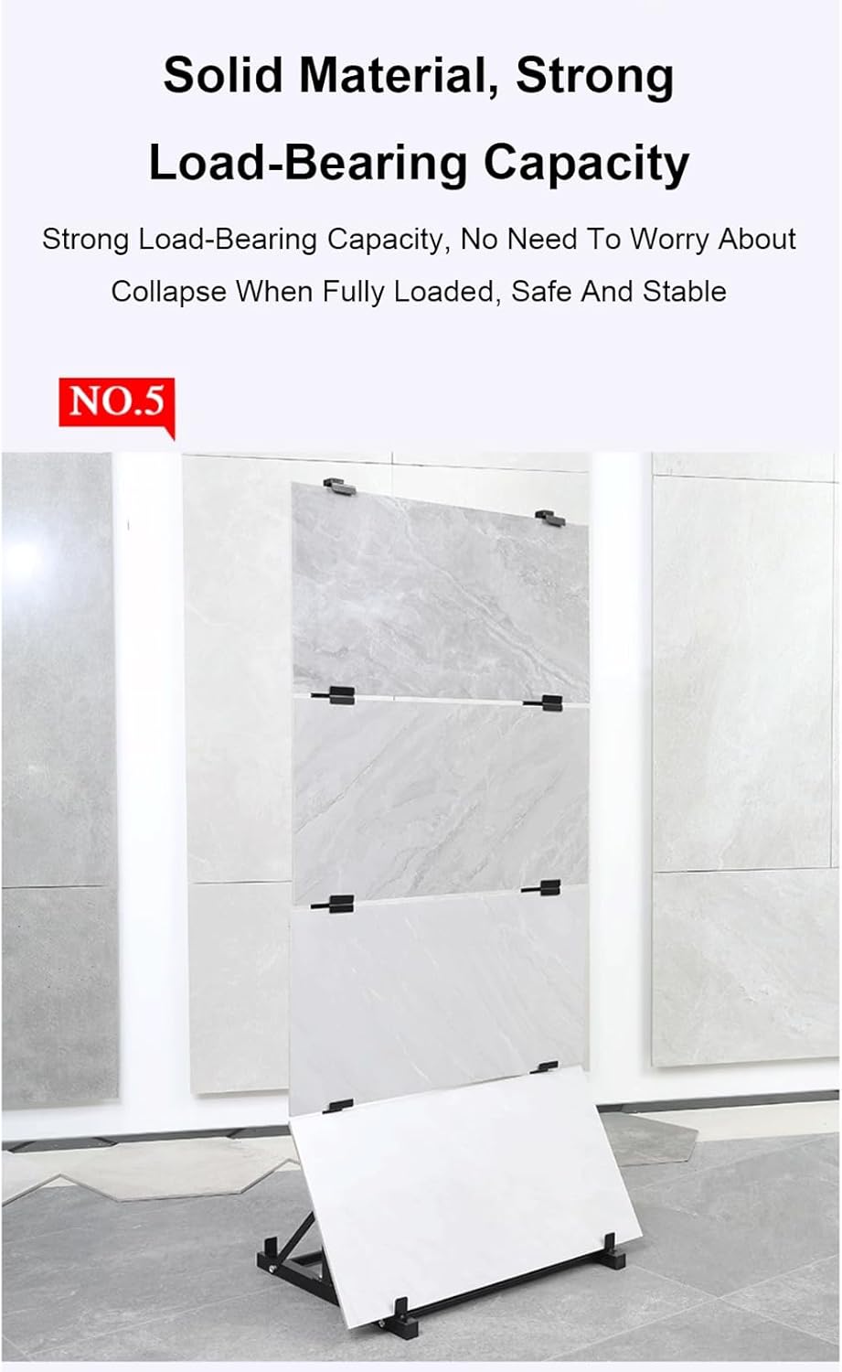 Floor tile sample rack,Double-Sided Metal Floor Tile Display Rack - Ceramic Sample Stand for Exhibition Halls, Showrooms, and Trade Shows, Perfect for Effective Tile Presentations and Market