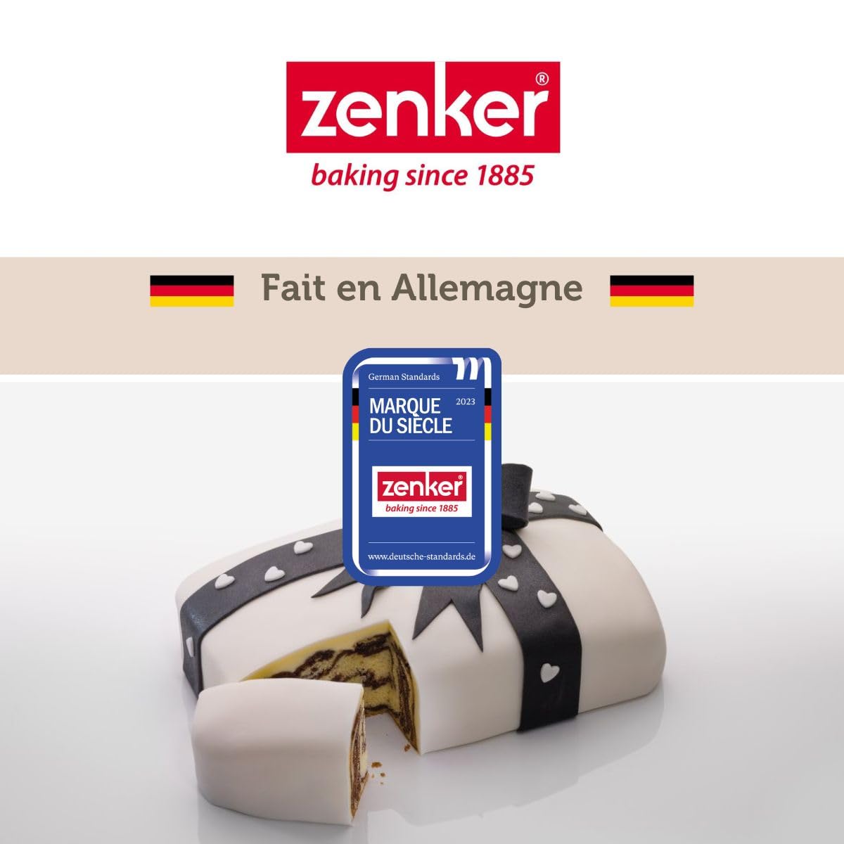 Zenker 7821 Moule à gâteaux rectangulaire à charnière, moule rectangle, plat à four, plat à gratin, moule à gâteaux avec plateau, revêtement antiadhésif ILAG Ultimate, 28 x 18 x 7 cm