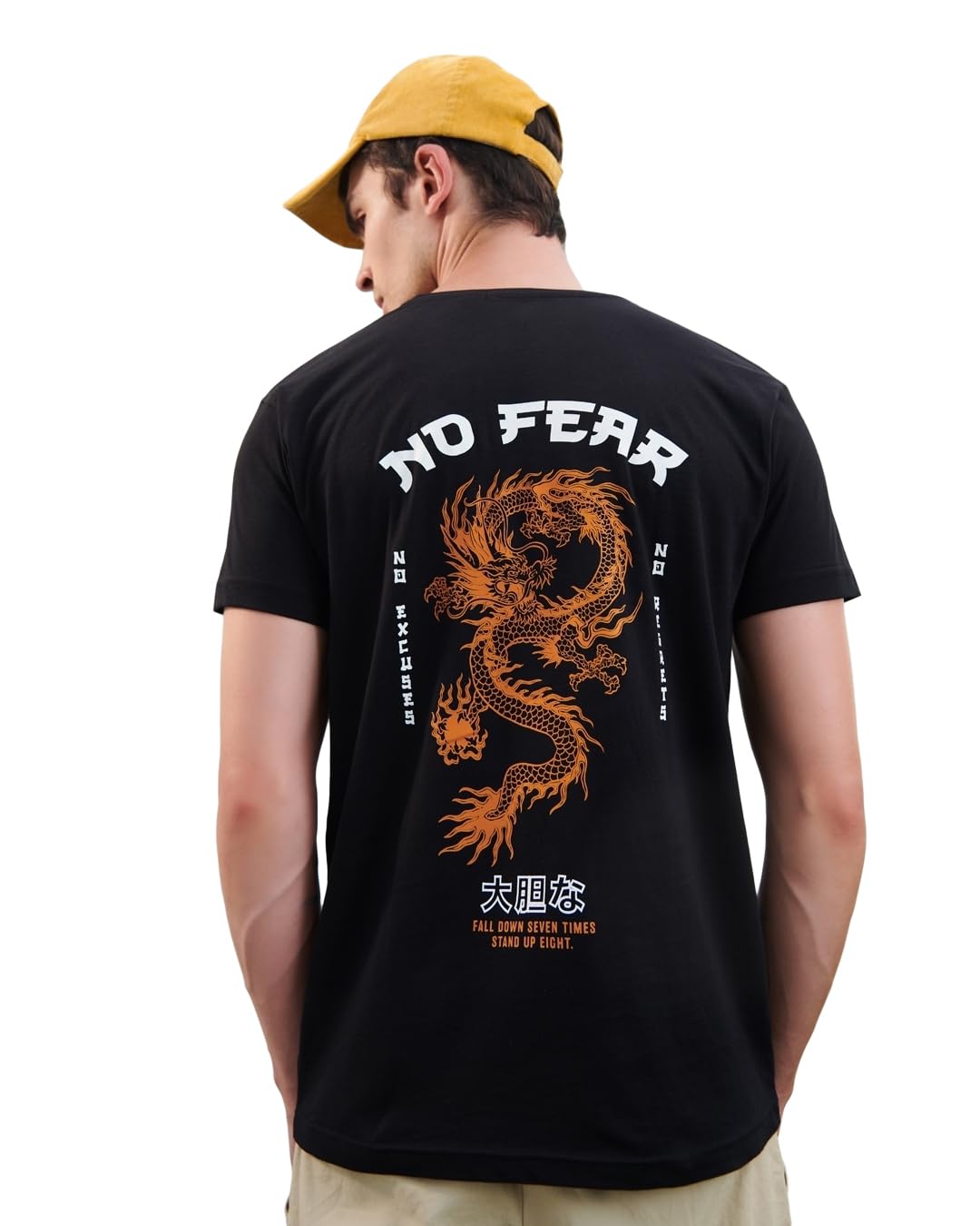 Bewakoof Men's Graphic Printed 100% Cotton T-Shirt - Regular Fit, Round Neck, Half Sleeves in multi
