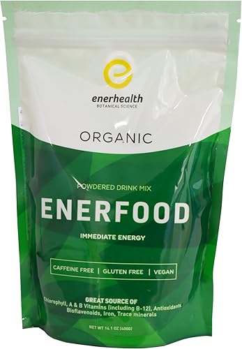 Botanicals Enerfood - Mezcla de bebida en polvo, mezcla de 20 superalimentos orgánicos ricos en clorofila, vitaminas, antioxidantes, bioflavonoides,