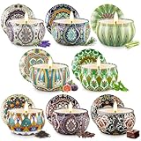 Velas Perfumadas Juego de 8 Piezas Vela Aromática Regalo de Velas de Aromaterapia Cera de Soja Natural Vela de Viaje Adecuado para Yoga Baño Dormitorio