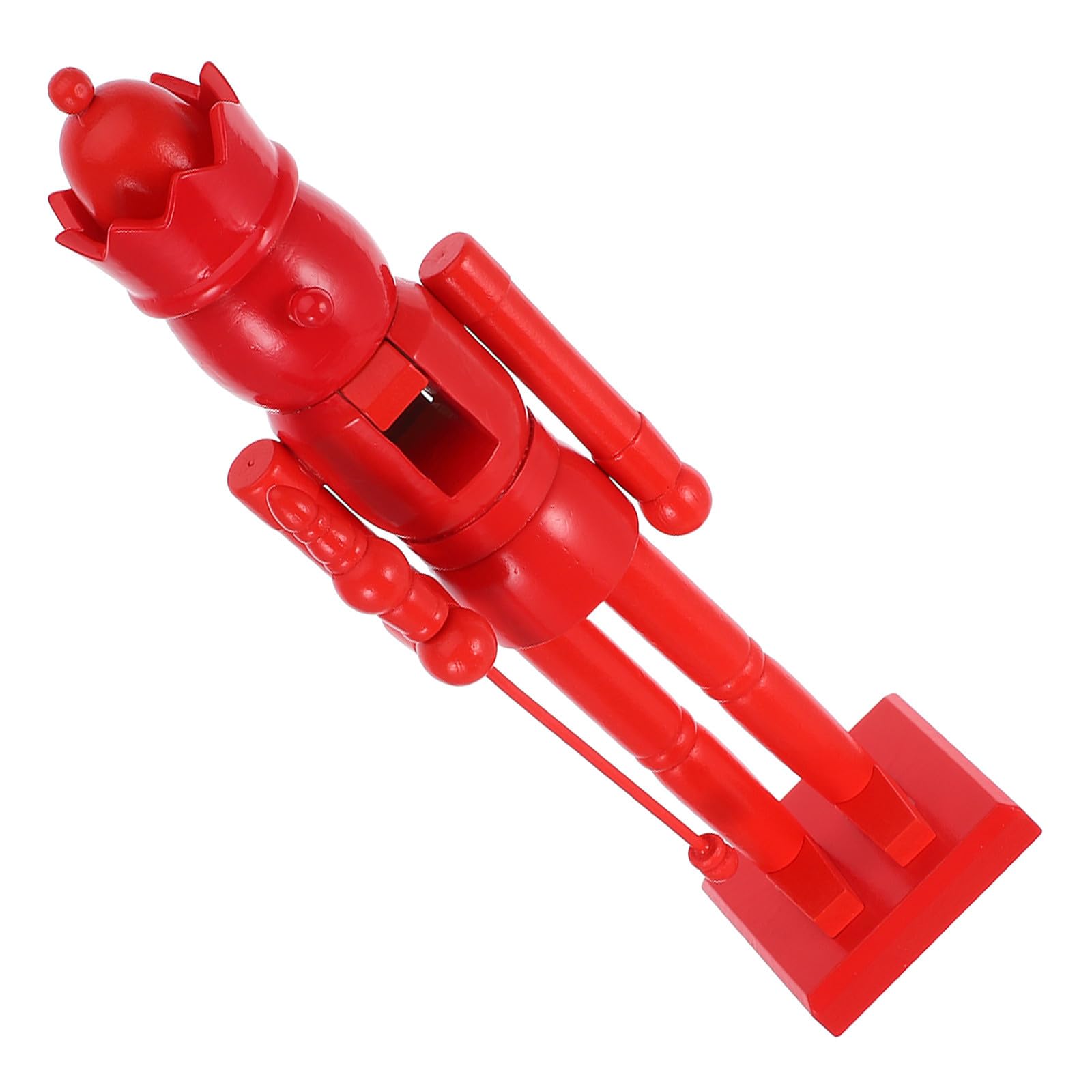 Beaupretty 2 Pezzi Ornamento Schiaccianoci in Legno Grezzo Fai, Rosso