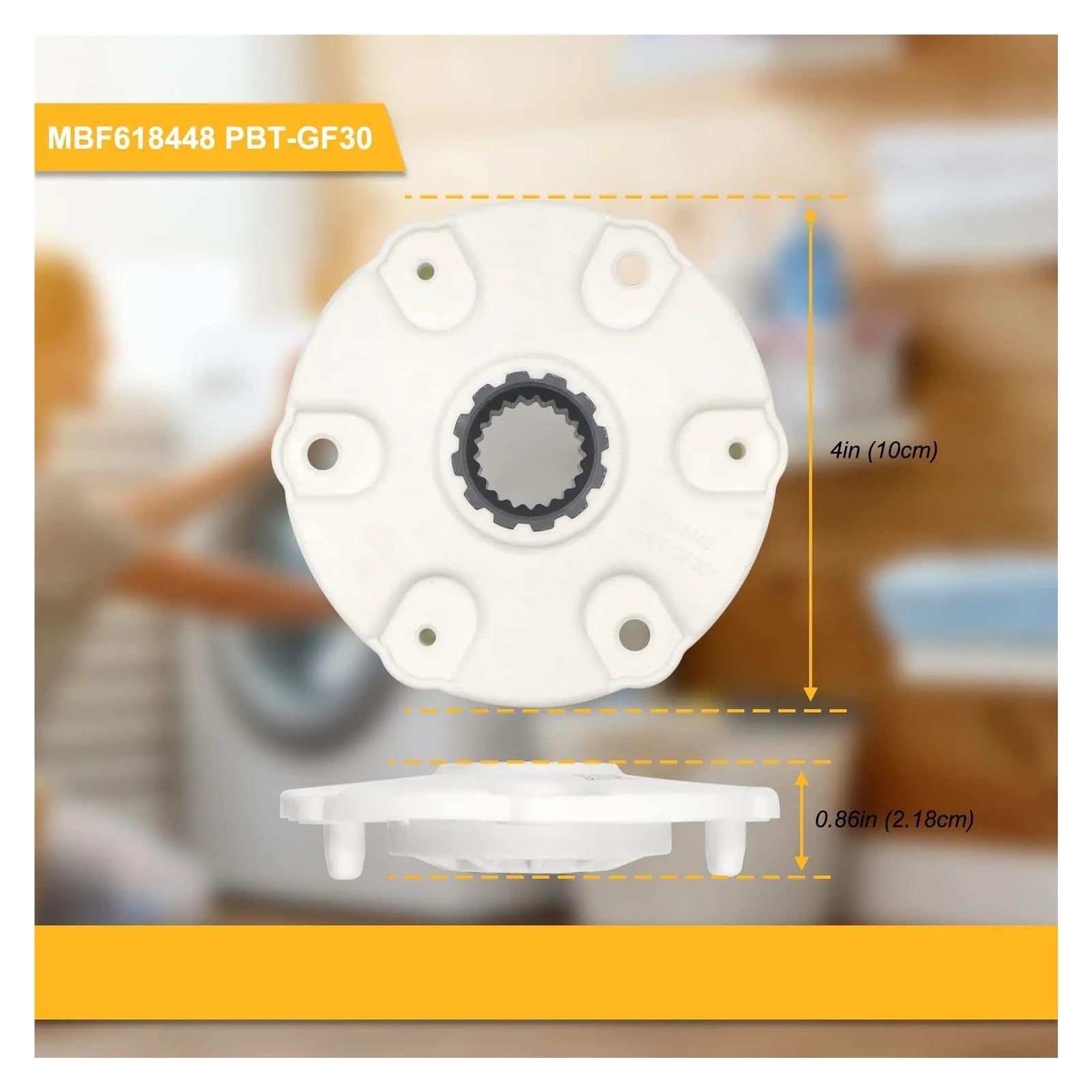 Moyeu De Rotor Lave-linge, Compatible Avec LG, MBF618448/PBT-GF30