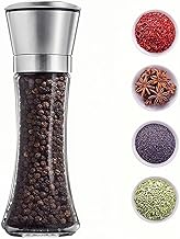 Marve Beautiful Stainless Steel Salt & Pepper Grinders Refillable Set - Salt/Spice Shakers with Adjustable Coarse Mills - Easy Clean Ceramic Grinders with Funnel Big Pepper Mill (Big Pepper Mill)