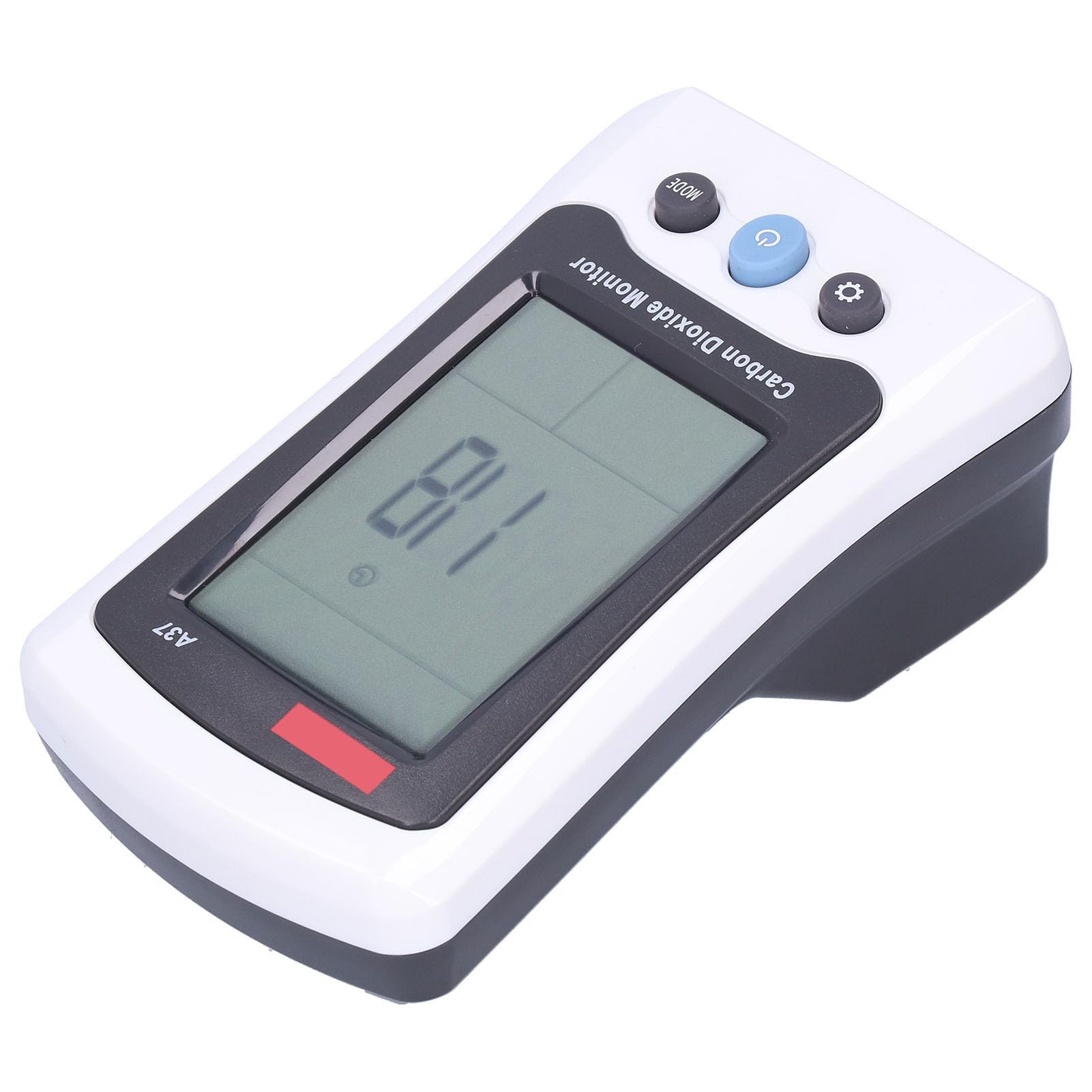 A37 Kohlendioxid-Detektor, CO2-Monitor mit NDIR-Sensor, 400 Bis 5000 Ppm, LCD-Display, Temperatur- und Luftfeuchtigkeitsalarm für das Gewächshauslabor Im Home Office