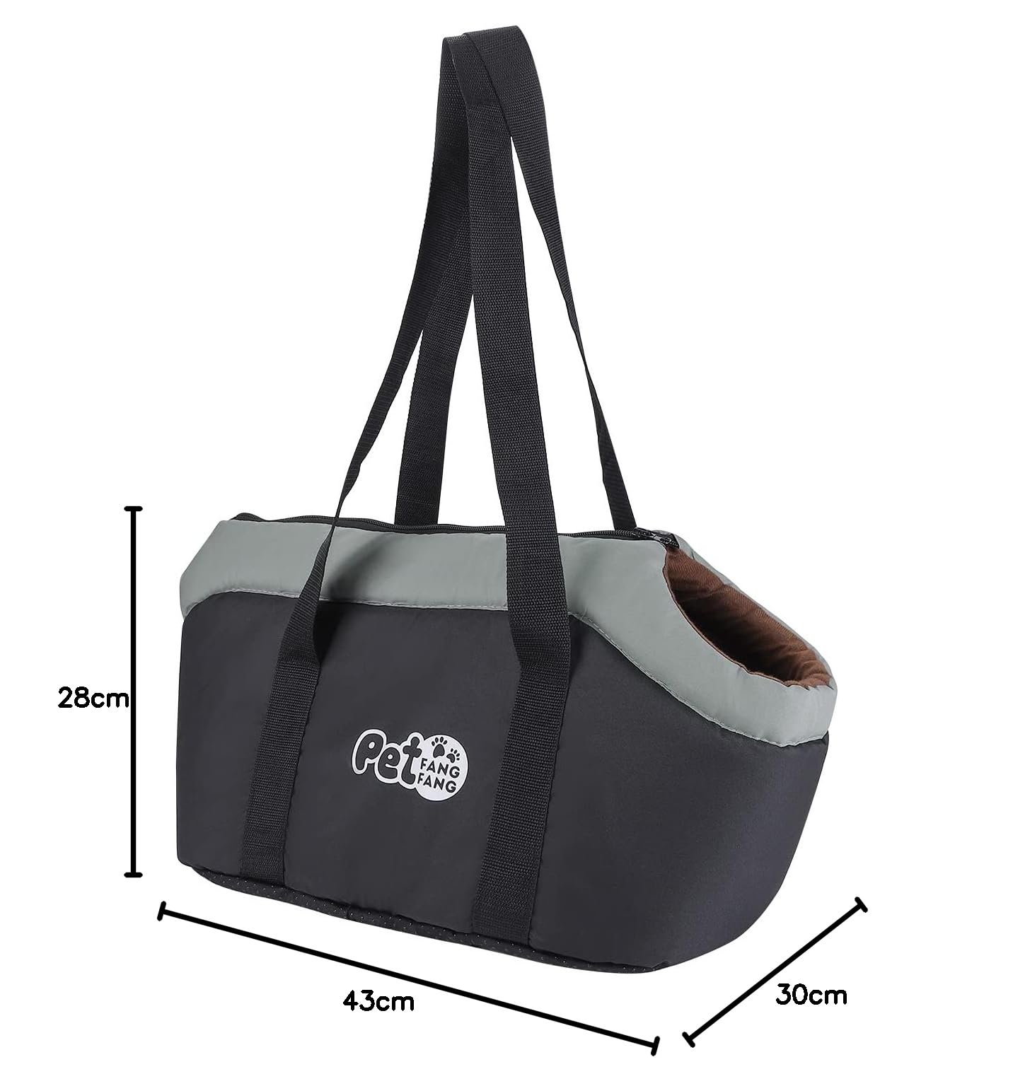 Sac Transport Chien Chat Grande Capacité Sac à Main pour Animaux De Compagnie Doux Sac de Voyage Hiver Chaud Sacoche À Bandoulière Portable Panier pour Petits Chiens Chats Chiot Chaton