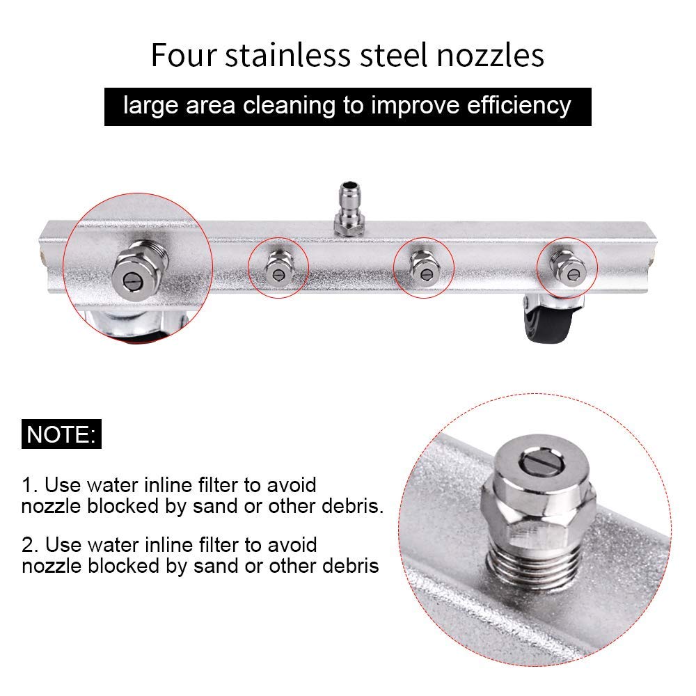 Buy LadyRosian 4000 PSI Pressure Washer Undercarriage Cleaner, Under Car Wash, with 2 Pcs 13