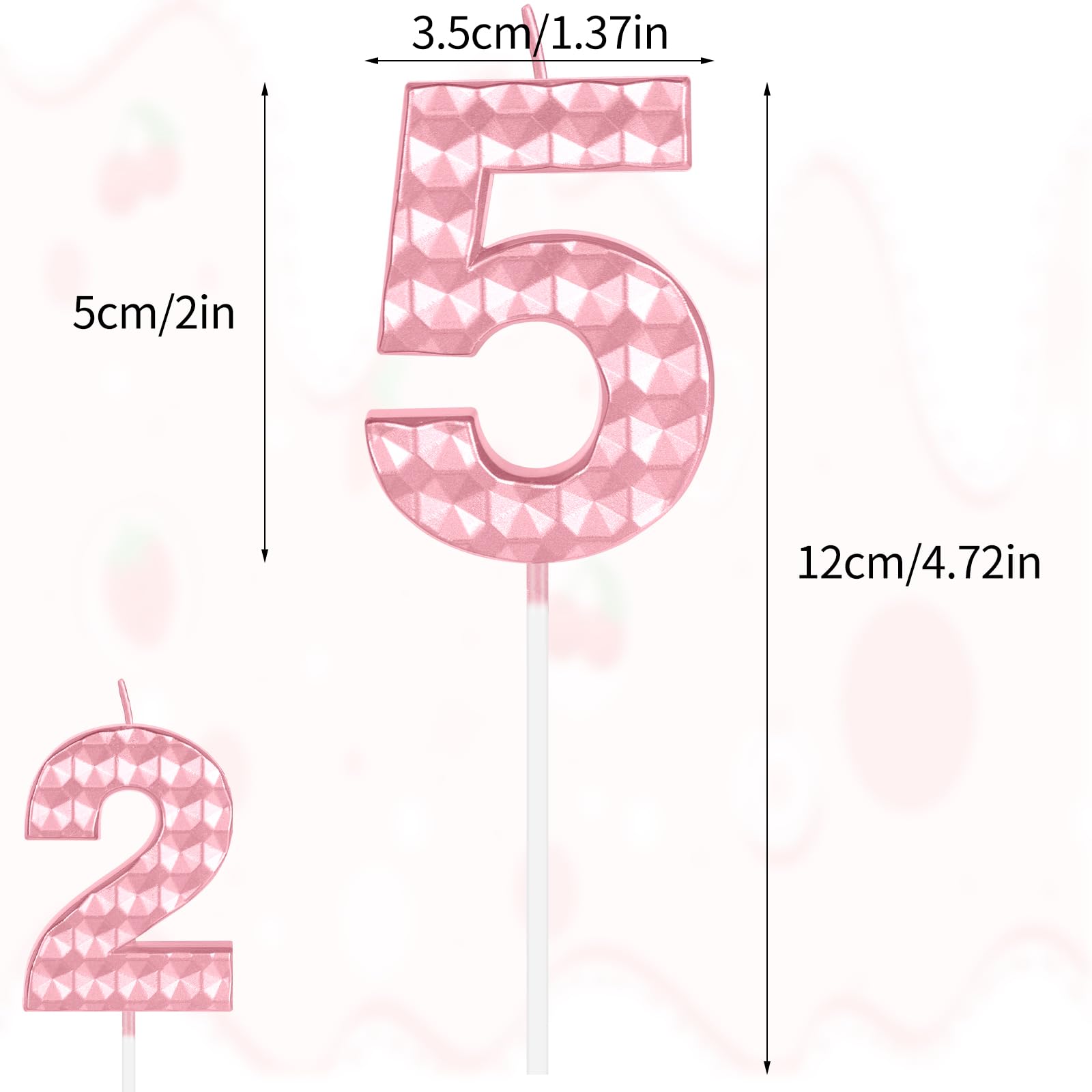 Velas rosas de cumpleaños número 17, diseño de diamante 3D número 17, decoración de pastel de feliz cumpleaños 17 para niñas y mujeres, cumpleaños, aniversario, boda, fiesta, suministros de