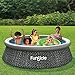Funsicle Quickset Designer 10ft x 30in Round Inflatable Above Ground Swimming Pool with Filter Pump – Easy Setup with Top Ring Design