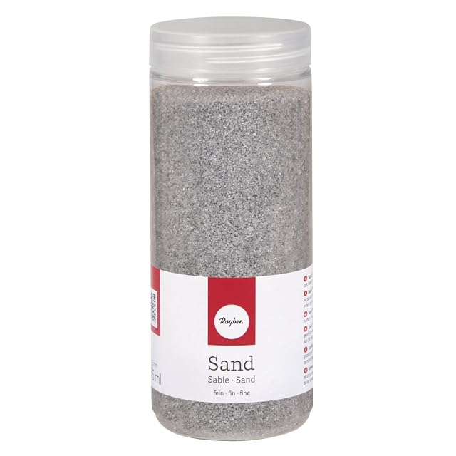 Rayher 39339606 arena, fina, 0,1-0,5 mm, lata 475 ml, plata