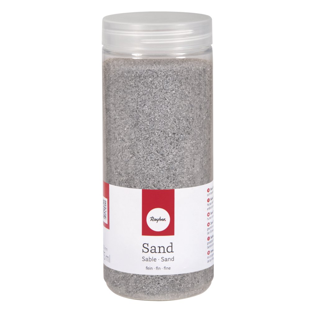 Rayher 39339606 Fine Sand 0.1-0.5 mm Box of 475 ml Silver