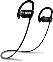 Senso Bluetooth Headphones, Best Wireless Sports Earphones w/Mic IPX7 Waterproof