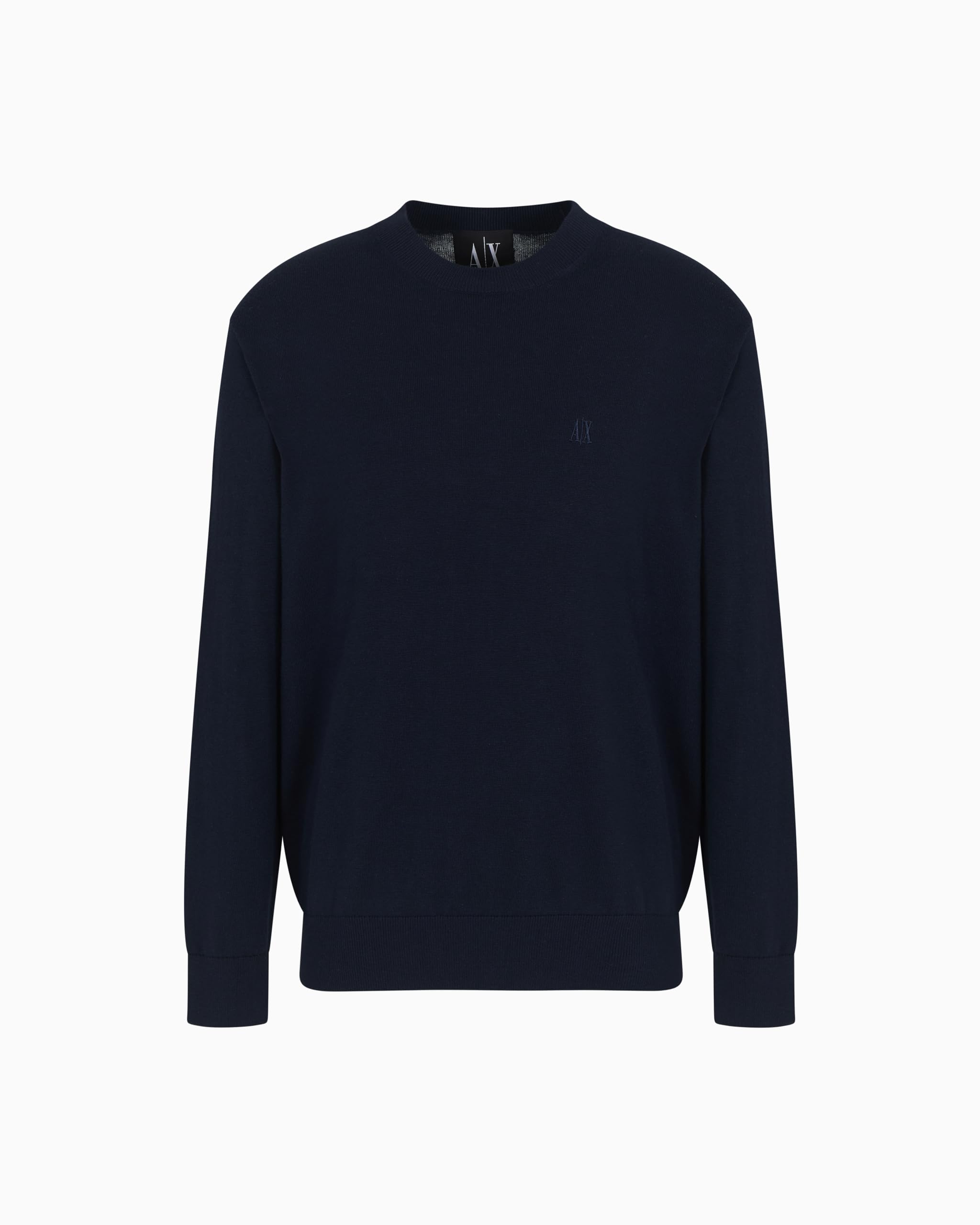 Armani Exchange Herren Pullover Icon Project, gesticktes Logo, Dunkles Marineblau, XL