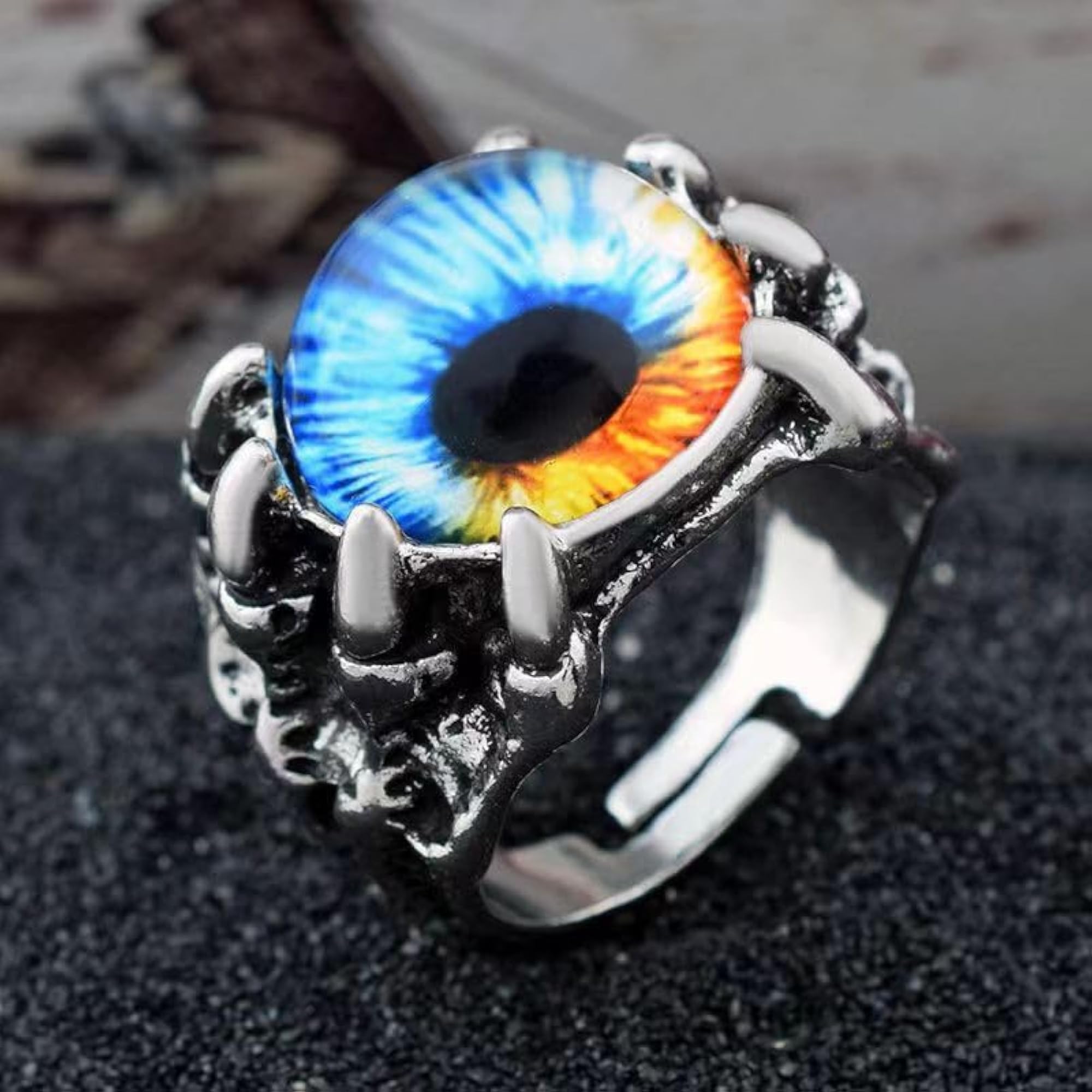 Dragon Eye Adjustable Ring, Unisex Design