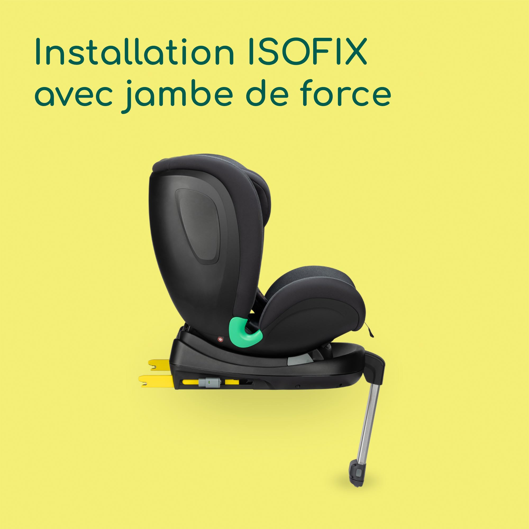 Bebeconfort EvolveFix Plus i-Size, Siege Auto 360, 0-12 Ans, 40-150 cm, Siège Auto ISOFIX, 10 Positions d'Appui-tête, 4 Positions d'Inclinaison, Protection Contre les Chocs Latéraux, Tinted Black