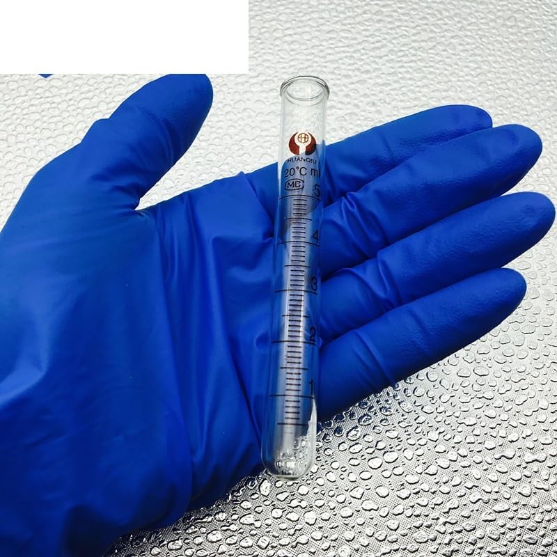 5er Set Graduierte Reagenzgläser aus Glas, transparente Reagenzgläser mit Skala, 5/10/25/50 ml Auswahl für Labor, Uni, Zuhause(25ML)