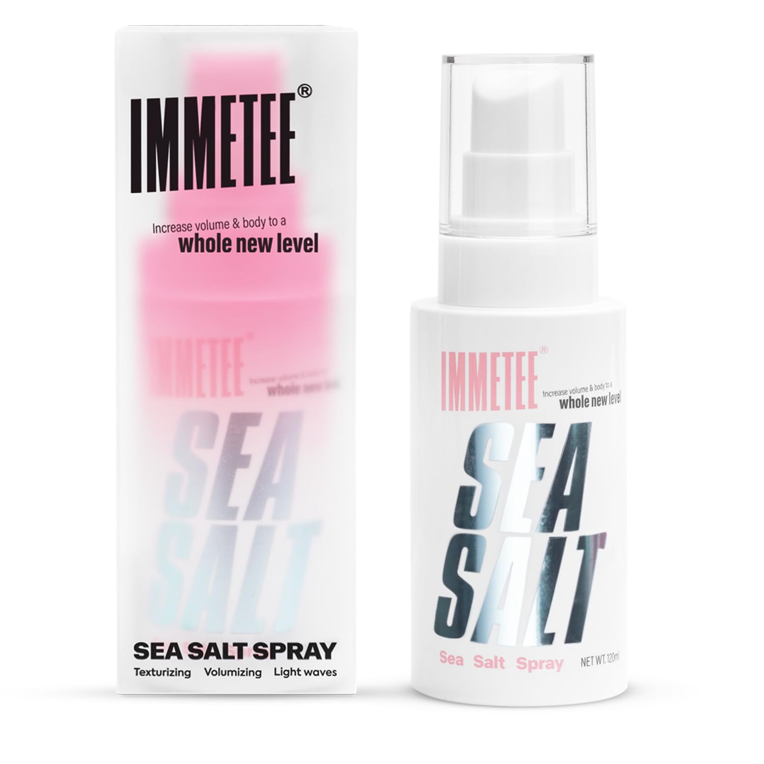 immetee Sea Salt Spray for Men and Women Wavy and Curly Hair Thickening Texturizing and Volumizing Spray Beach