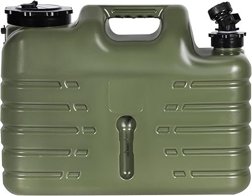 Lineslife Contenedor de agua con espita, almacenamiento de agua portátil de 4 galones15L, tanque de agua para camping, equipo de supervivencia y