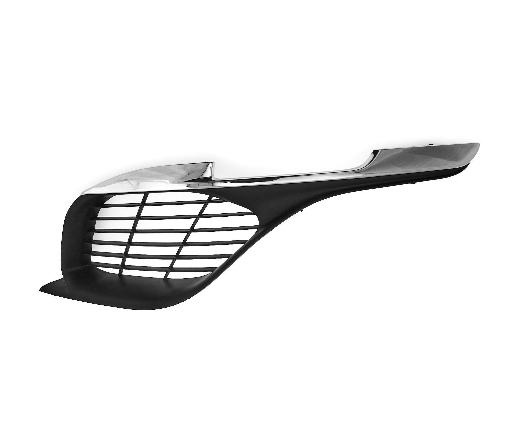 auto Griglia del paraurti Sinistra Grigio scuro, opaco 1610744480 compatibile per PEUGEOT 308 2013-2017 con striscia cromata, opaco, grigio scuro