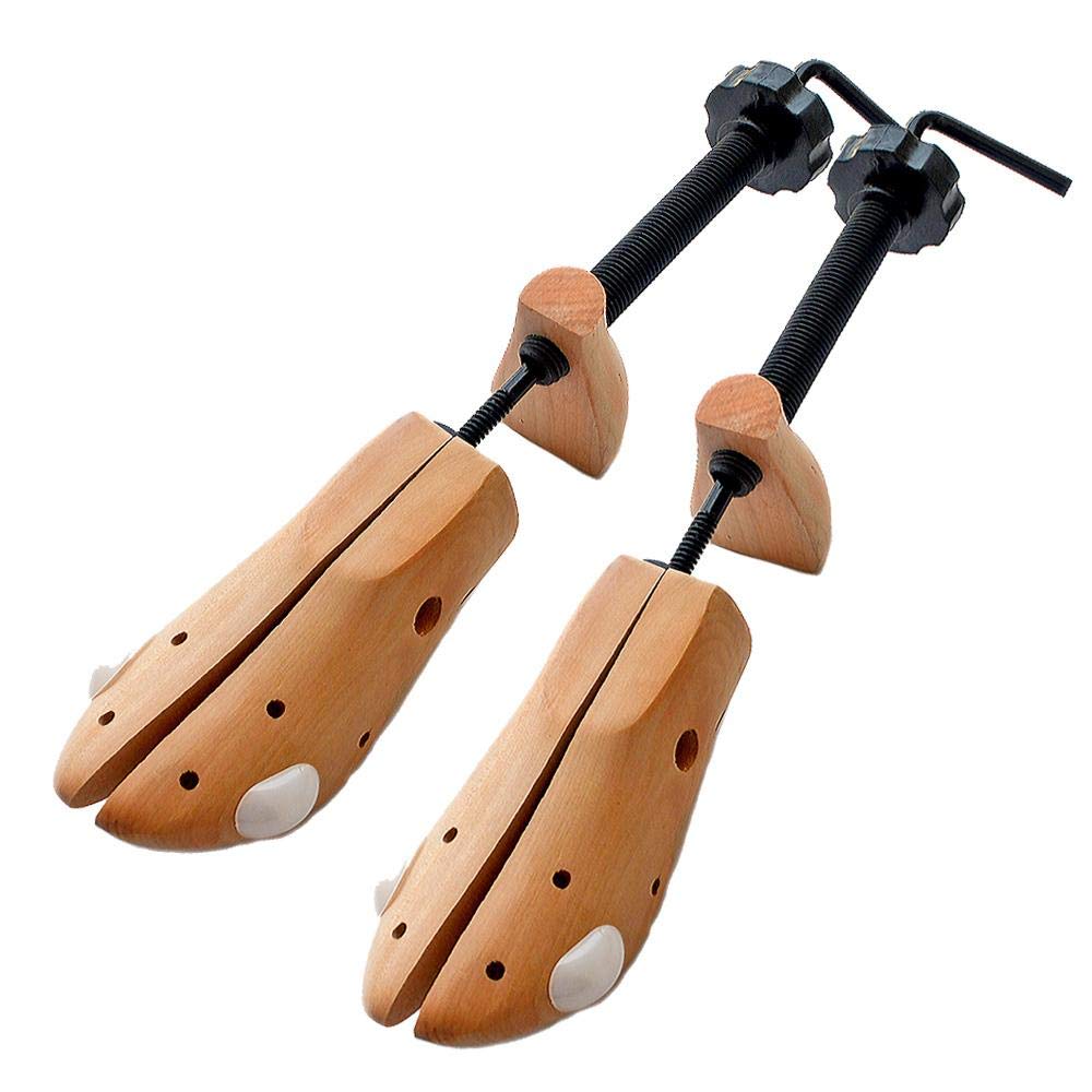MyshoetreeWooden Shoe Stretchers for Women – Adjustable Shoe Trees for Stretching Length & Width – Natural Wood with Metal Knob – Relieve Tight Shoes, Prevent Creases & Odor – MyShoeTree