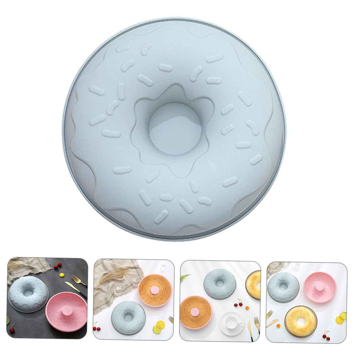 LIFKOME Juego De 3 Moldes para Donas Y Muffins Moldes para Hornear En La Cocina En Surtidos para Cocinar A Diario Y para Fiestas.