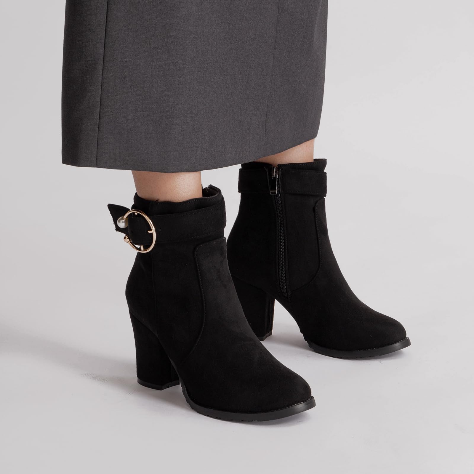 Onewus Stivaletti da donna alla moda con tacco medio