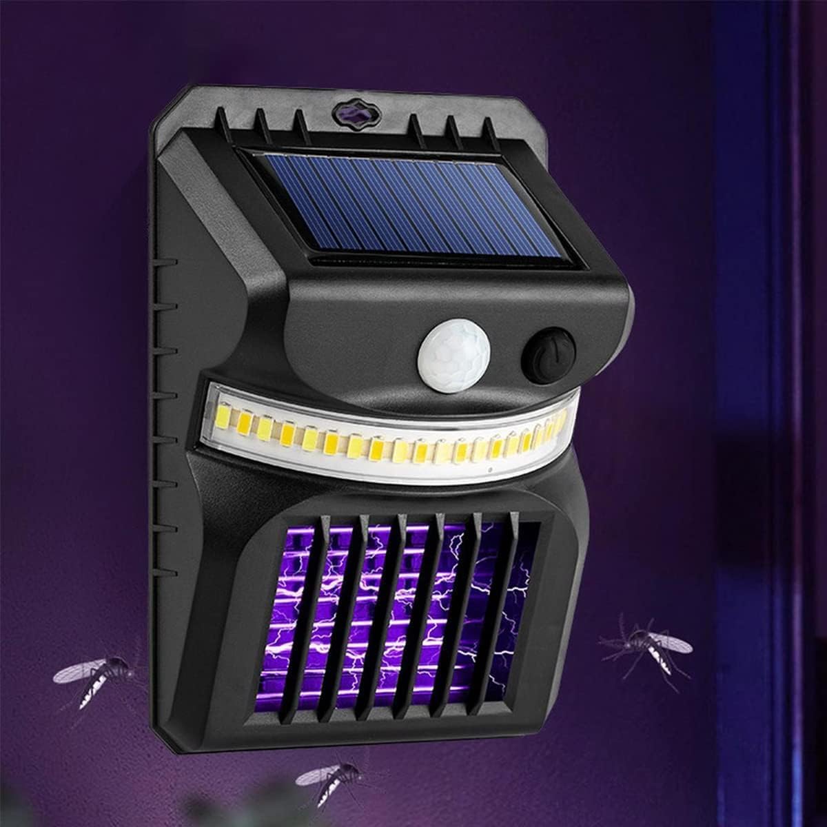 JUVIW Solar Bug Zapper Wall Lamp, Solar Mosquito Zapper Outdoor, Solar Lamp LED UV Killer Light Fly Repellent Zapper Trap Light Up to 30 Square for Doorway Courtyard Backyard Garden (B0CCL1MRFX) Amazon Price History, Amazon Price Tracker