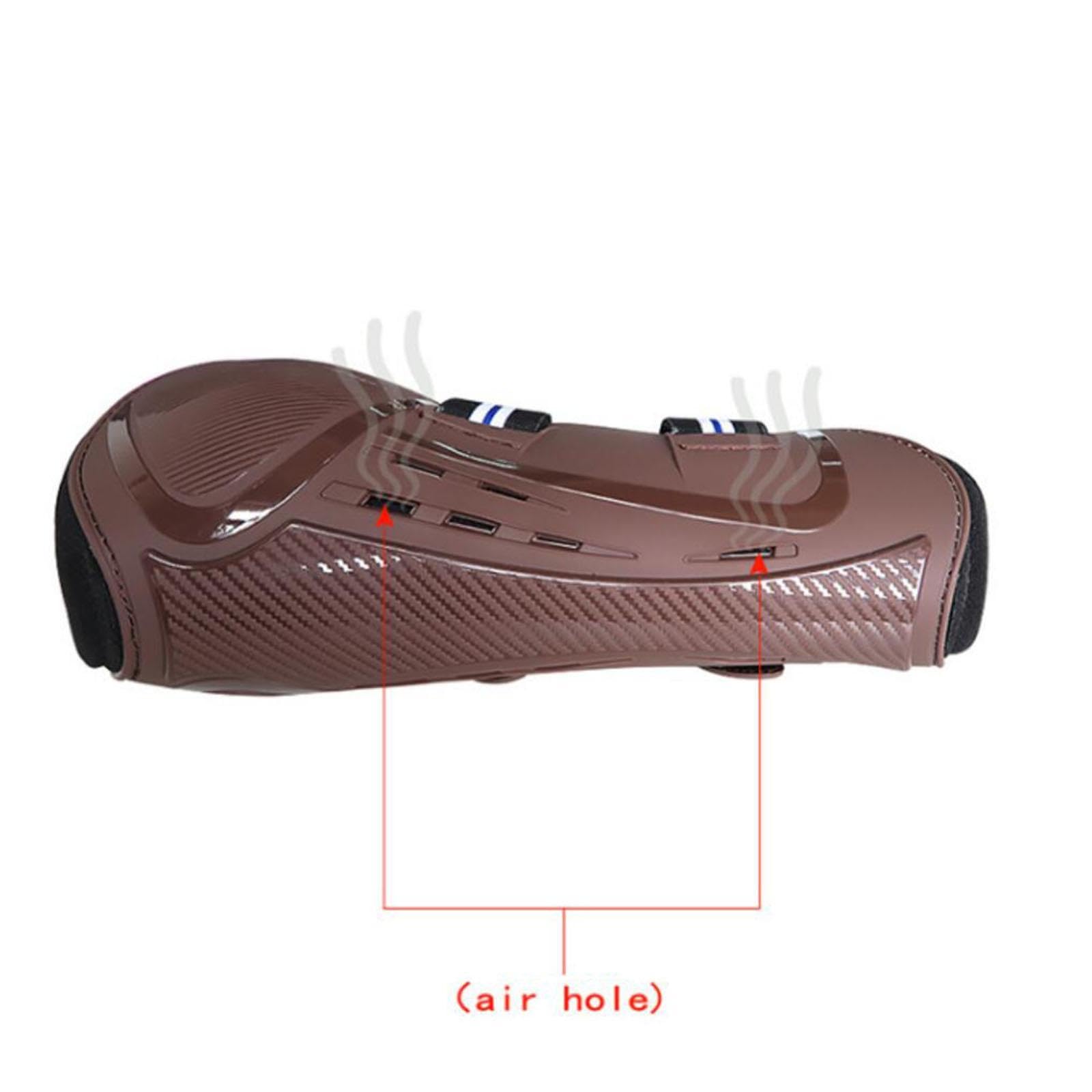 Sharplace 4X Botas para Caballos, Protección para Las Piernas, Soporte Amortiguador, Vendajes para Las Piernas, Protector de Piernas para Entrenamiento de Salto, marrón XL