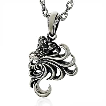 美品　ライオンハート　カレッジ　ネックレス　ペンダント　ジルコニア　オニキス 正規品 送料無料 ライオンハート LION HEART ペンダント