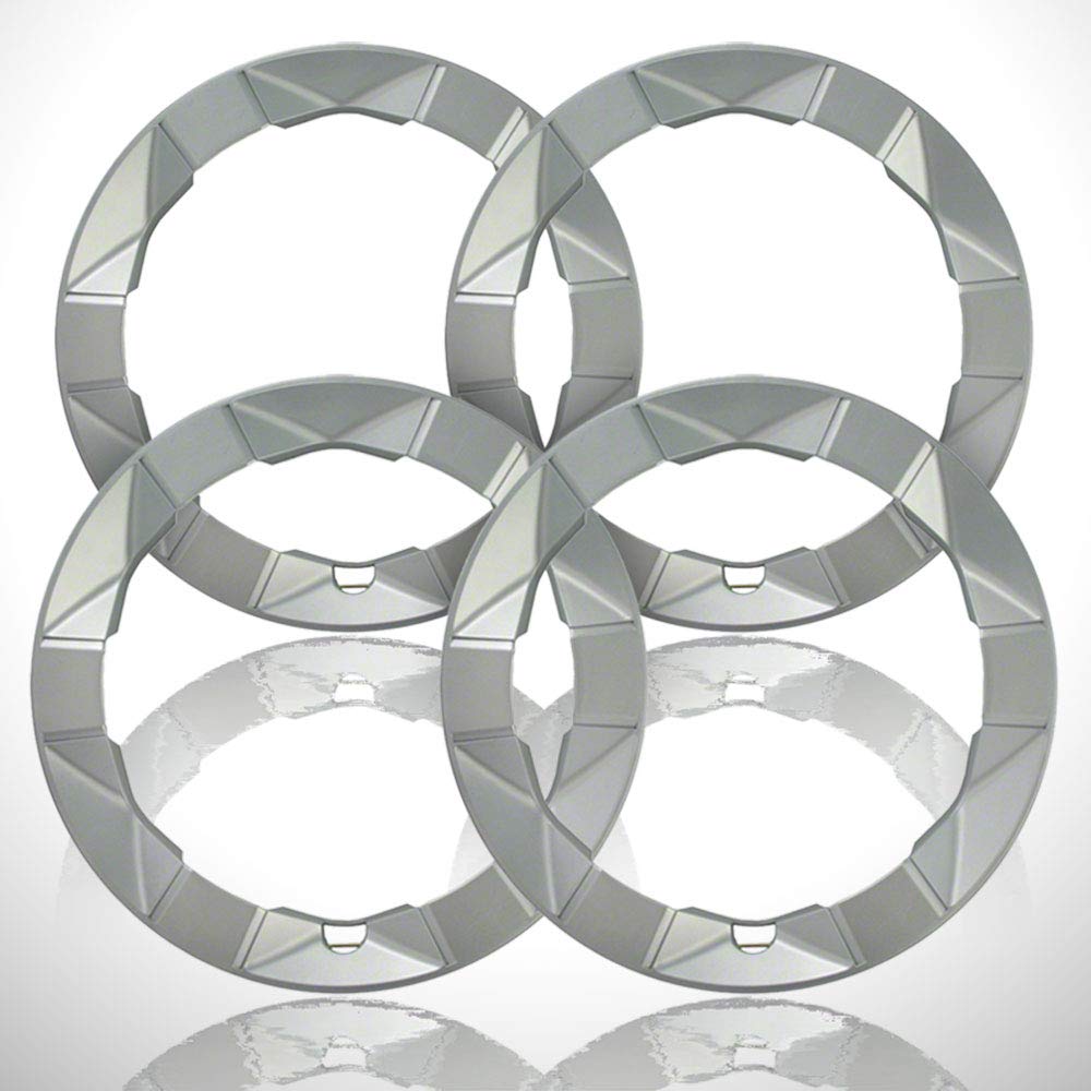 Elite Auto Chrome 4-Pack of 15' Silver Wheel Rings fit for Prius 2004-2009