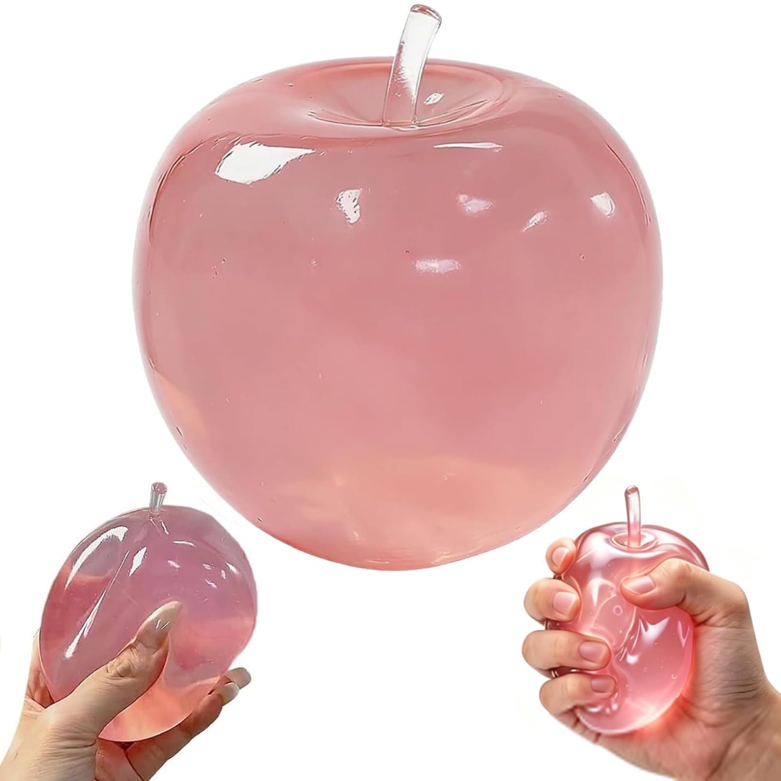 Siebkorb Apple Squishy, Slow Rising Stress Relief Slushy Apple Squishy, Realistic Dragon Fruit Strawberry Shaped Squeezes Stress Balls, Soft Cute Fruit Anxiety Relief Dough Decompression Gift