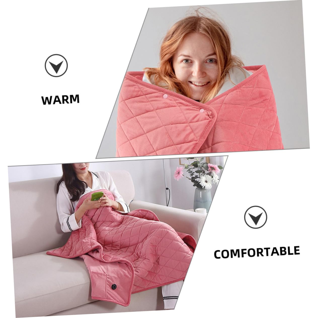 balacoo USB Heizdecke 5v Samt, Handsfree Tragbar, Weihnachten Mottoparty