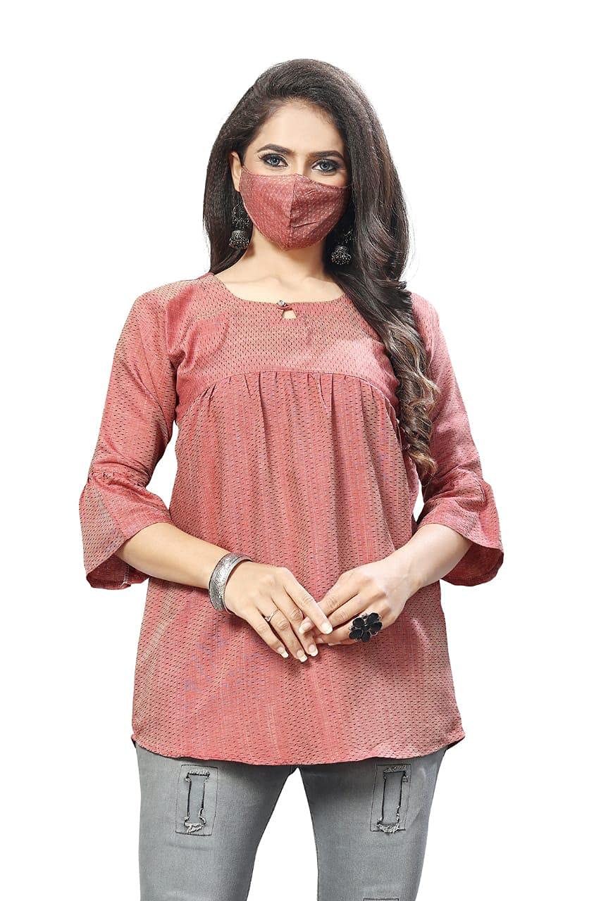 shree laxmi fashion Cotton Fancy Top for Women (Pink)-picture-23