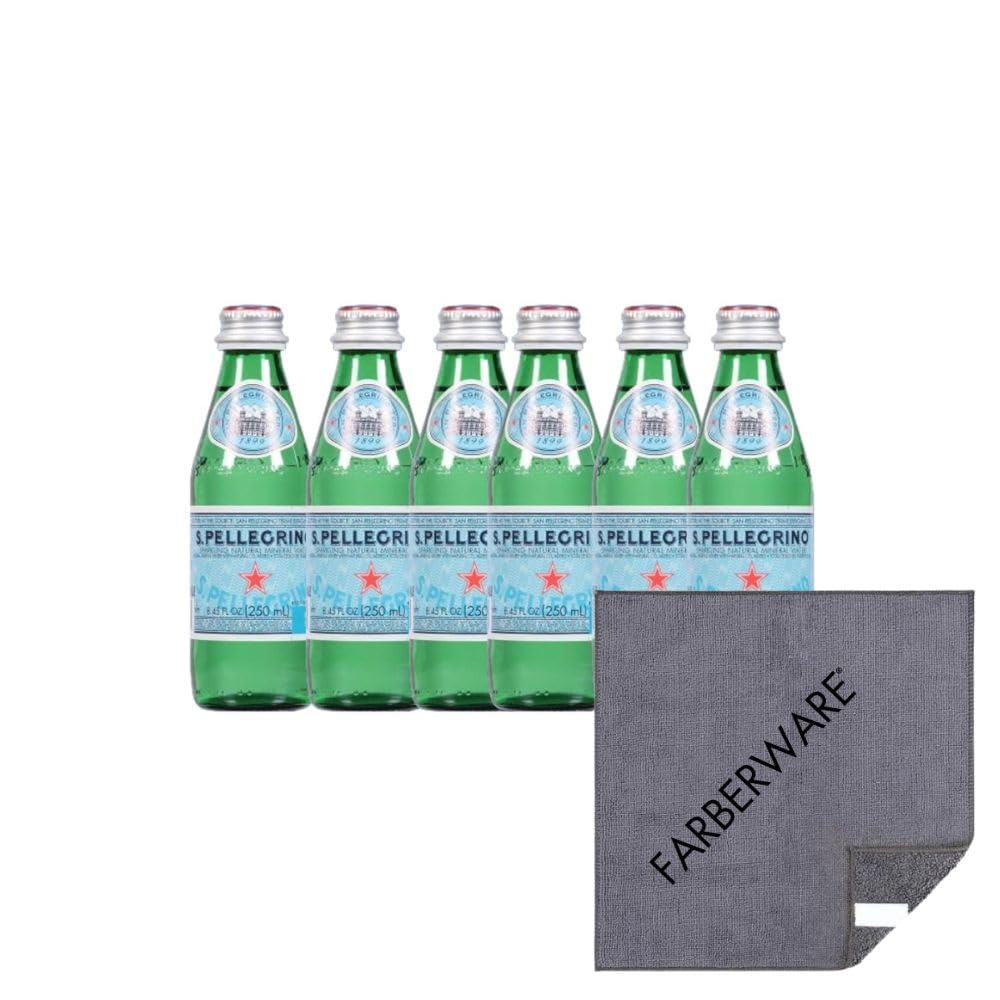 CAMEO SELECTION - S. Pell Sparkling Natural Mineral Water, 8.45 fl oz. Glass Bottle (6 Count)