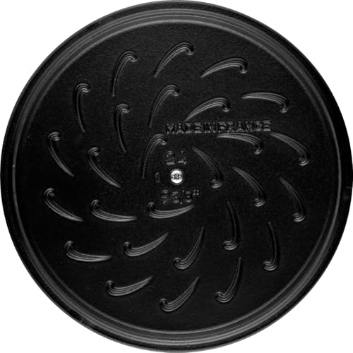 Foto von STAUB Gusseisen Bräter, Chistera Tropfenstruktur im Deckel für optimale Befeuchtung/Aromaregen, Rund 28 cm, 3,7 L, Für alle Herdarten geeignet inkl. Induktion & Backofen, Graphitgrau