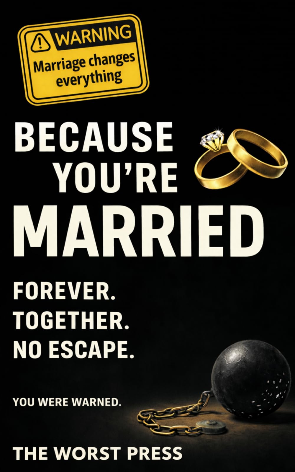 Because You're Married: A Funny Gag Gift Book for Couples — 80+ Brutally Honest Truths About Love, Arguments & Life Together | Perfect Wedding, Anniversary & Valentine's Day Gift
