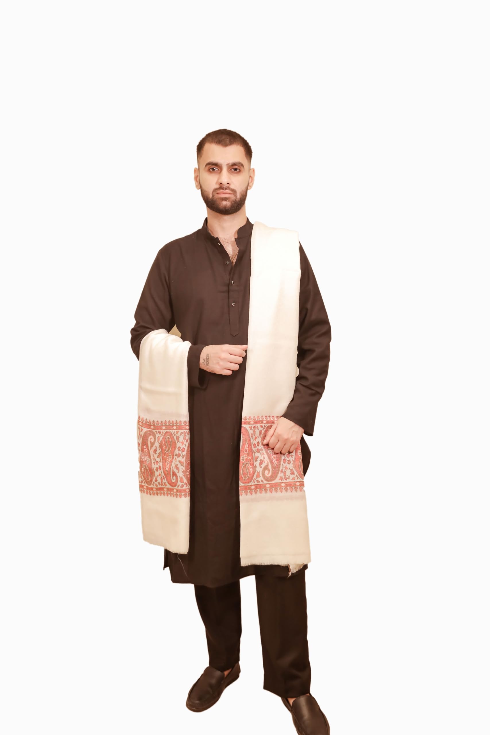 naureen Men Pashmina Blend Lohi, Warm and Soft, 50x100 inch-picture-45