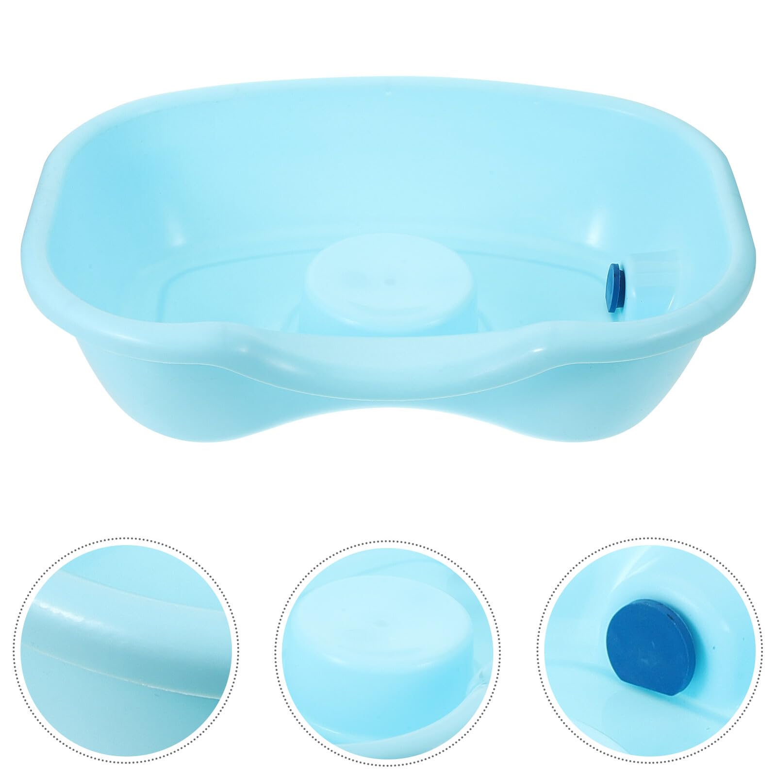 BESTYASH Lavatesta Bacinella Portatile Abs per Incluso con Tubo Anziani e Flusso d'acqua Facile Controllo del Ragazzo Ragazza Ospedali e Periodo Postparto