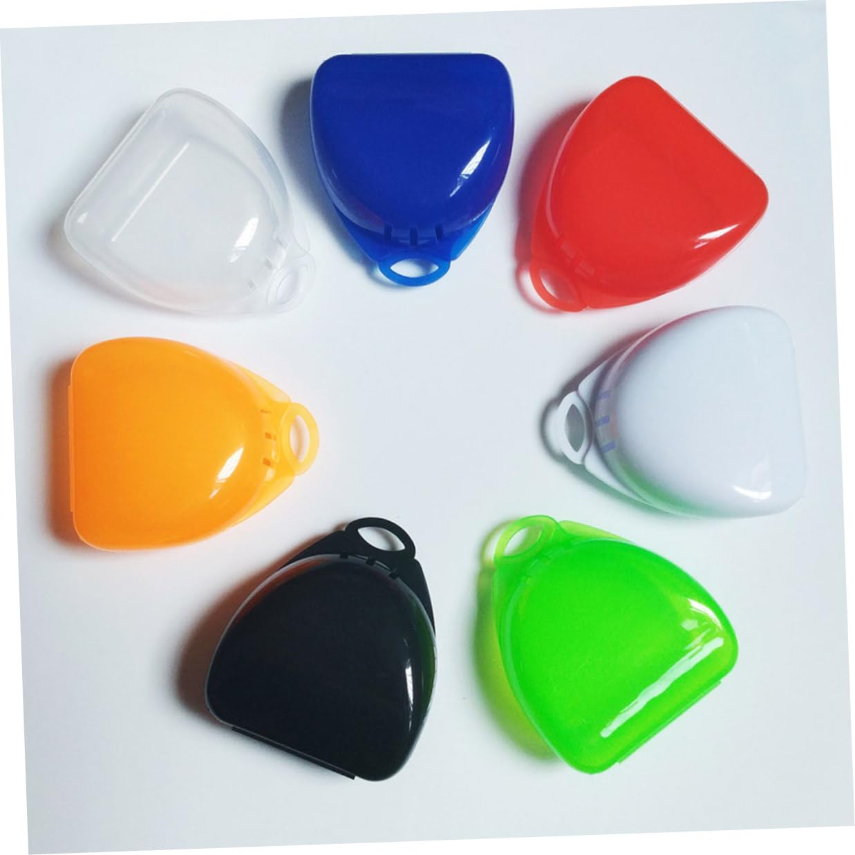 5pcs Sports Boxing Mouth Guard Storage Boxes, Dental Retainer Cases for Tooth Guards, Household Orthodontic Tooth Holder Containers for Athletes