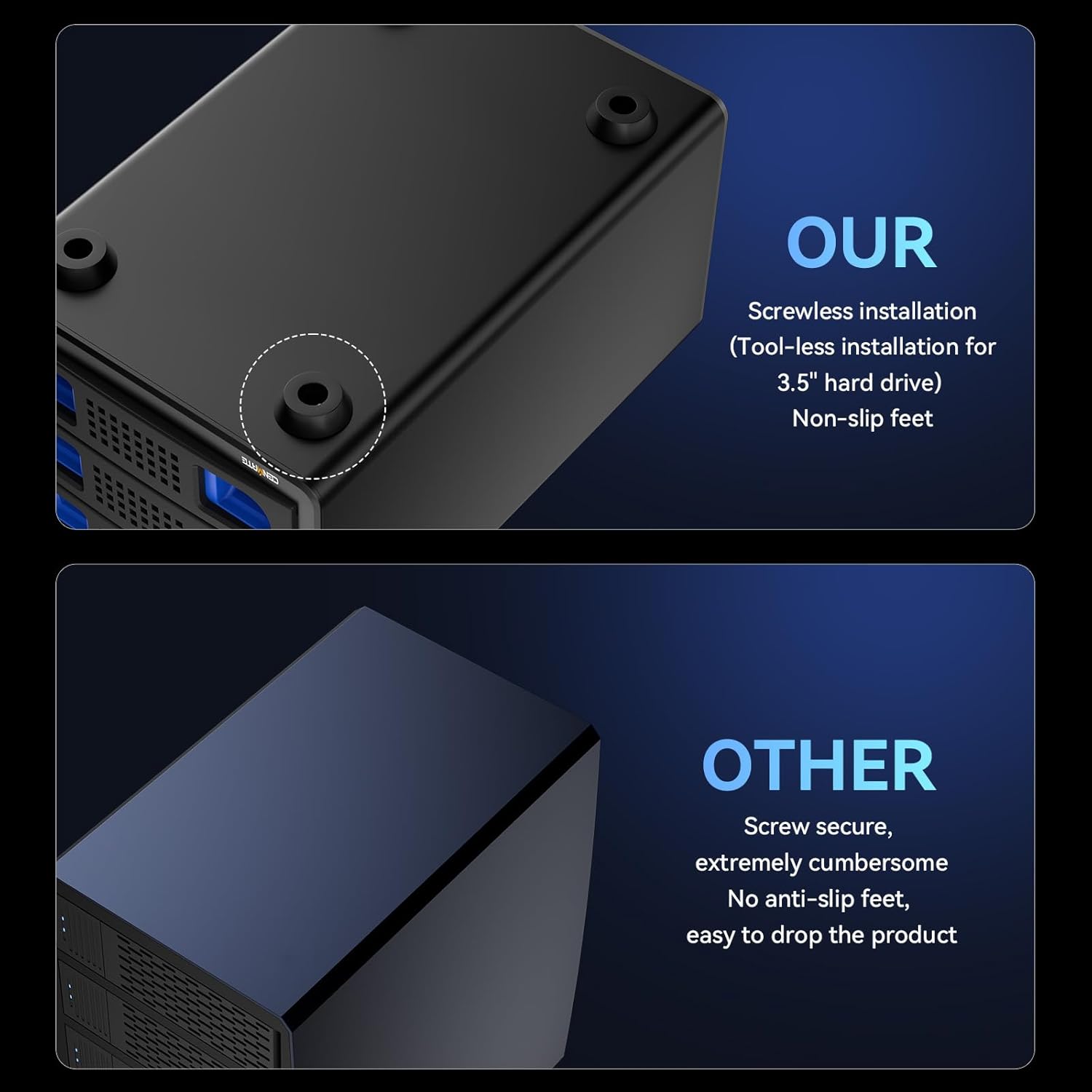 3 Bay 10Gbps Hard Drive Enclosure with Cooling Fan for 2.5“/3.5" SATA... - Afbeelding 21 van 63