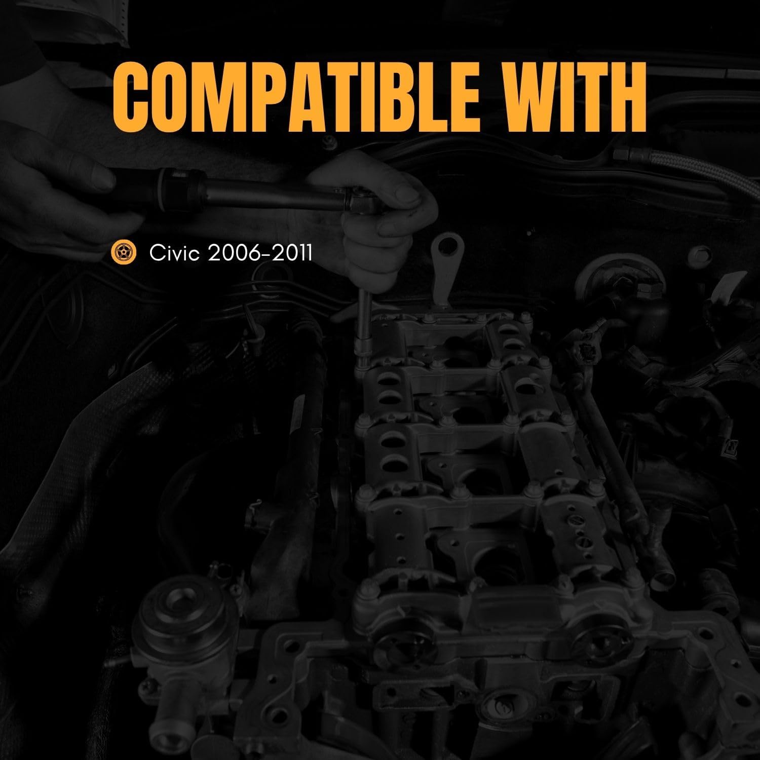 Upper and Lower Control Arm Kit K620382, K620383, K80769, K80768, K500069, K500070 Compatible with Civic 2006-2011 Replacement Control Arms